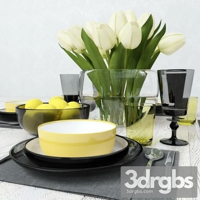 Decorative Set 8 3D Model Free