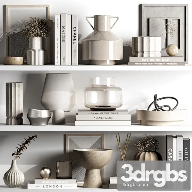 Decorative set 87 3D Model Free