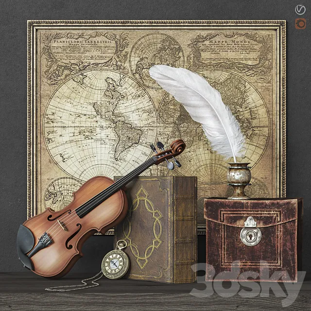 Decorative set 9 3DModel