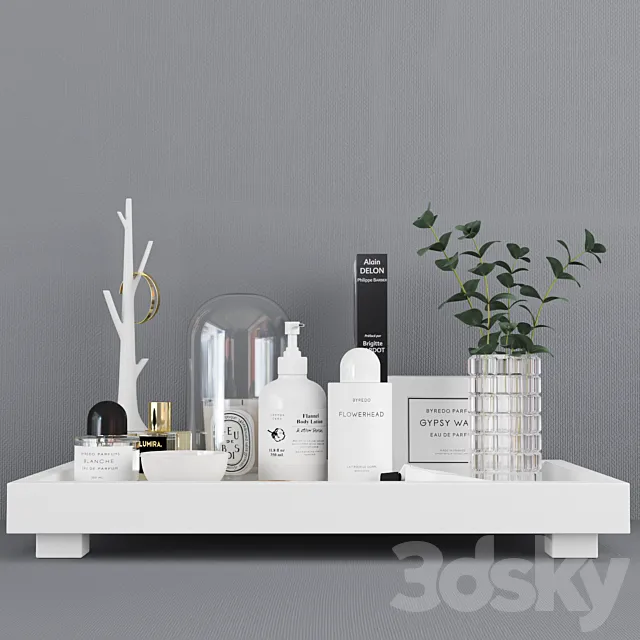 Decorative set _ Decor Tray set (Corona + Vray) 3DModel