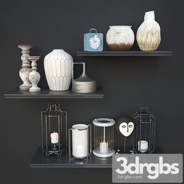 Decorative set A set of aged decor 3D Model Download