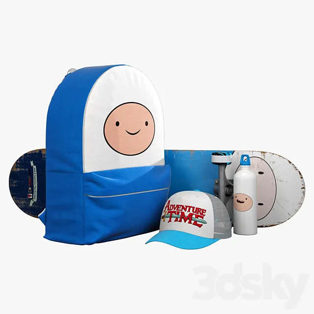 decorative set adventure time Finn 3D Model