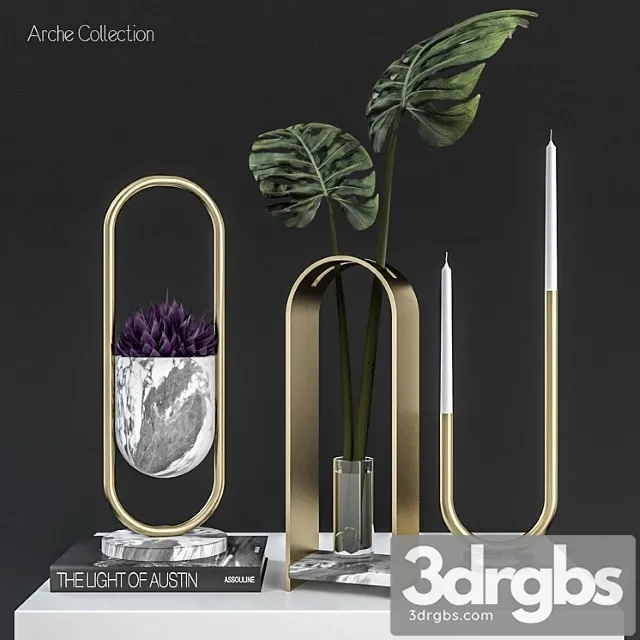 Decorative set Arche collection 3D Model Free