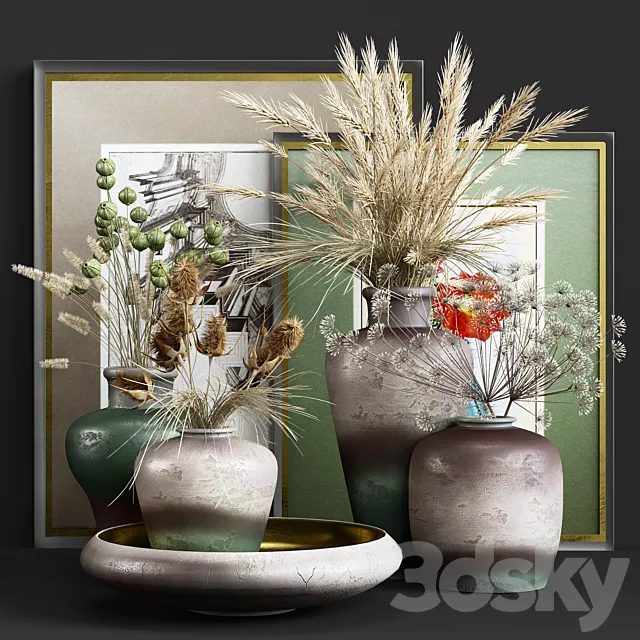 Decorative set autumn 3DModel