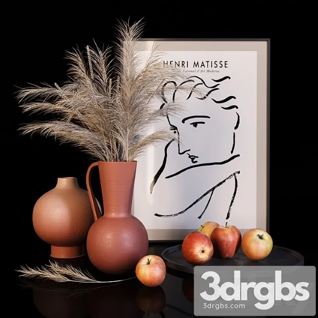 Decorative set Autumn decor set 01 3D Model Free