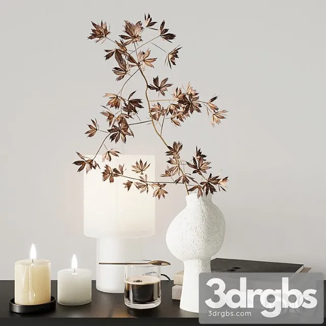 Decorative set Autumn decorative set 3D Model Free