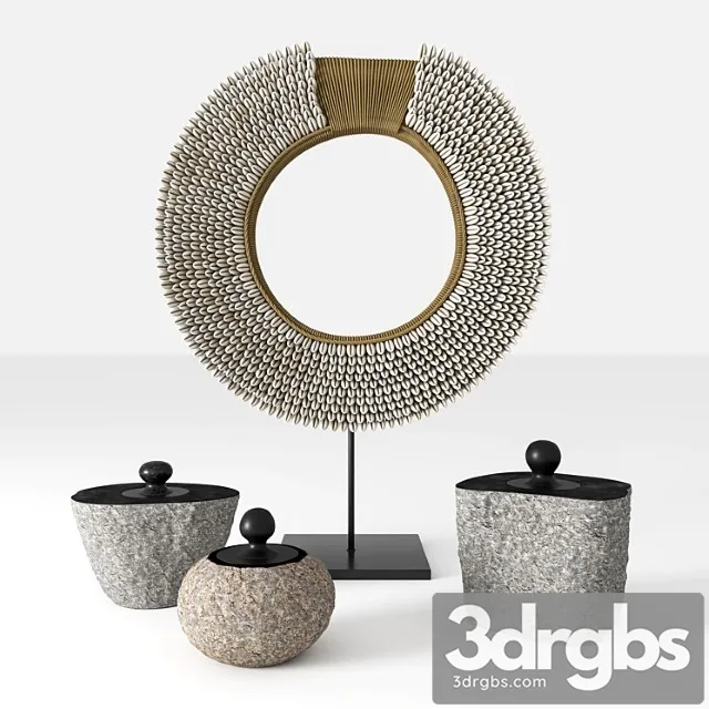 Decorative set Bali home decorative set 3D Model Free