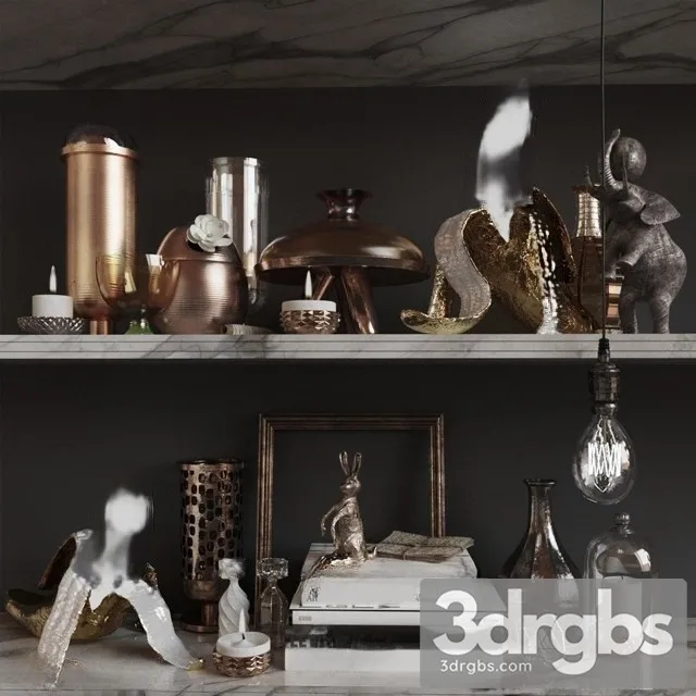 Decorative Set Banana Lamp 3D Model Free