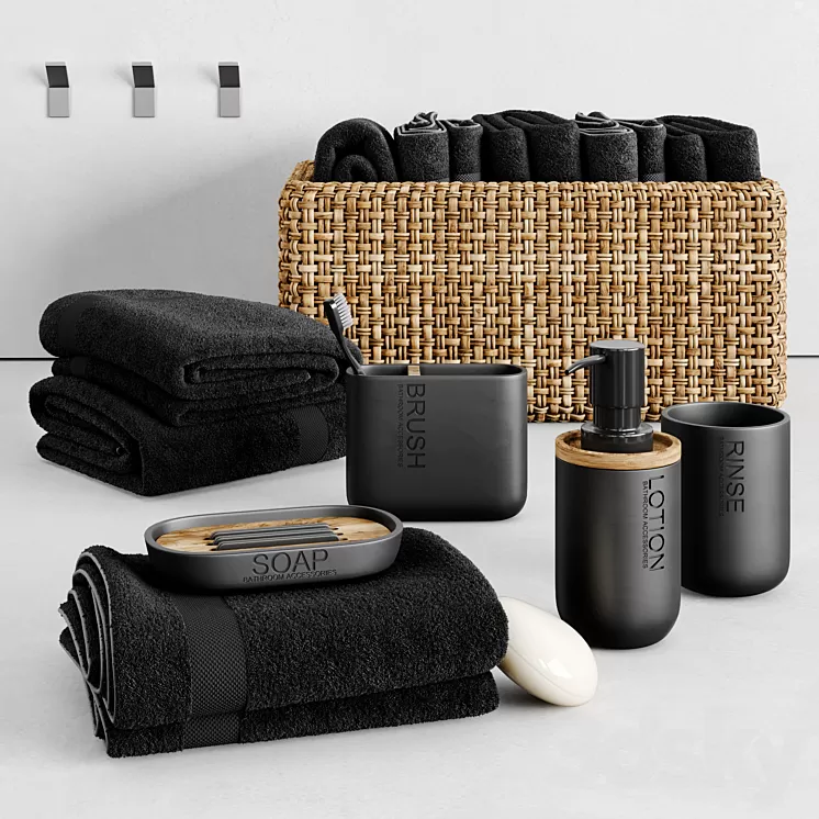 Decorative set Bathroom 3D Model Free