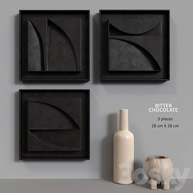 Decorative set BITTER CHOCOLATE 3DModel