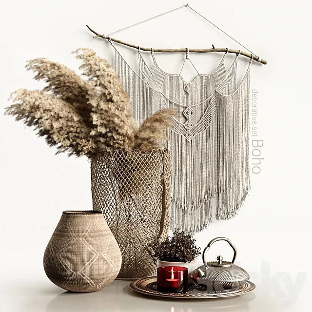 Decorative set Boho 3DModel