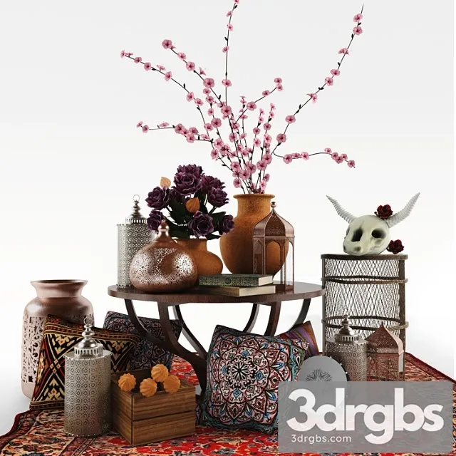 Decorative set Boho set 3D Model Free