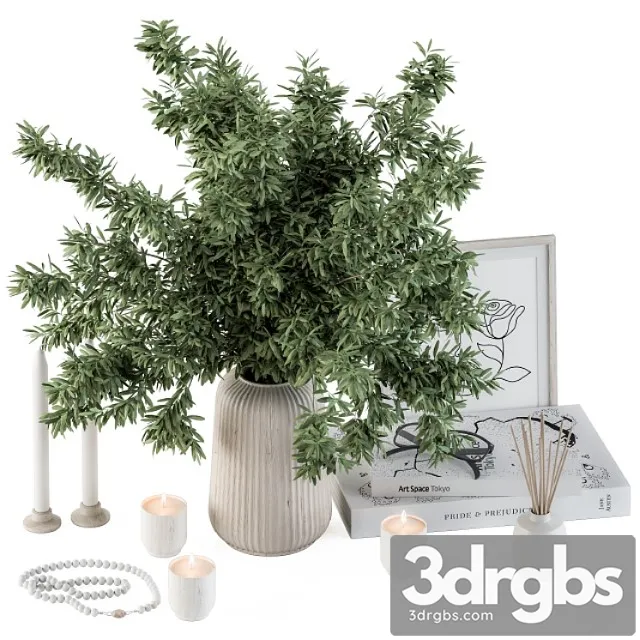 Decorative Set Bouquet Set 50 3D Model Free