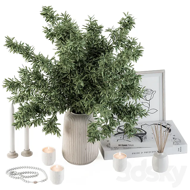 Decorative Set Bouquet - Set 50 3D Model