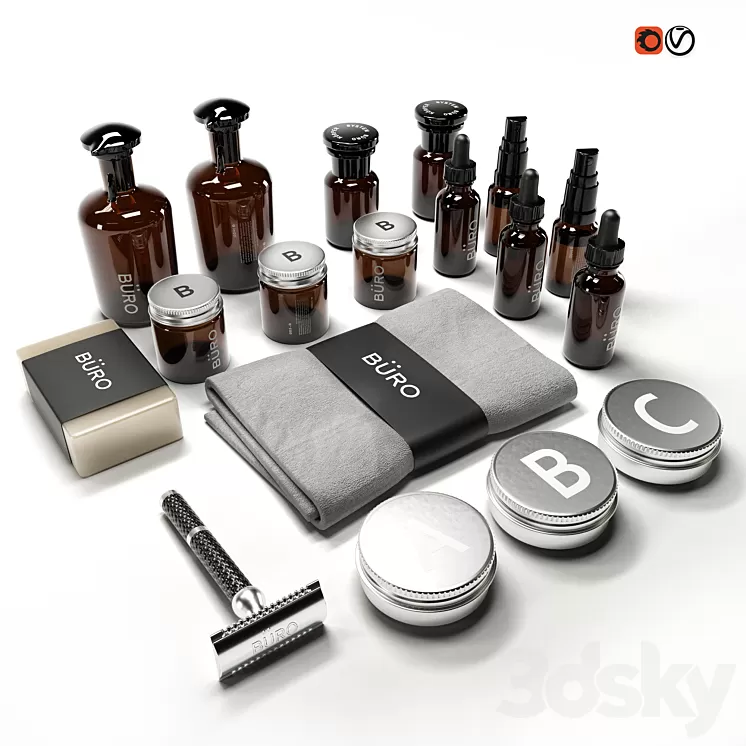 Decorative set BURO 3D Model