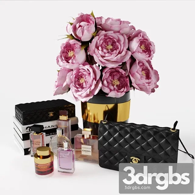 Decorative set Chanel decorative set 3D Model Free