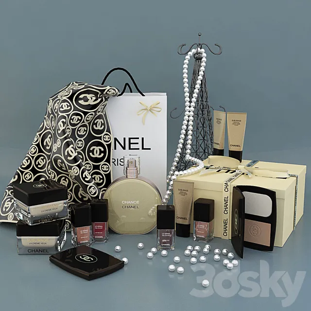 Decorative set CHANEL perfumes cosmetics Free Download