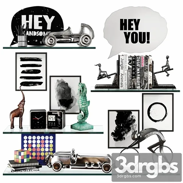 Decorative set Children set 14 3D Model Free