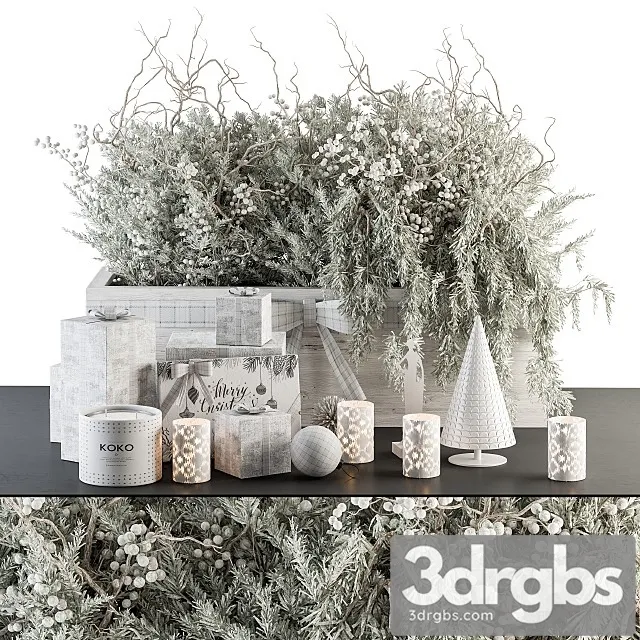 Decorative Set Christmas Mood Set 90 3D Model Free