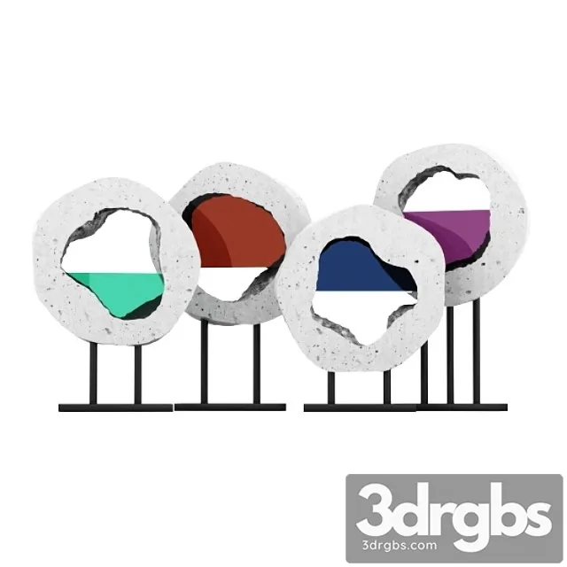 Decorative set Concrete decor set 3D Model Free