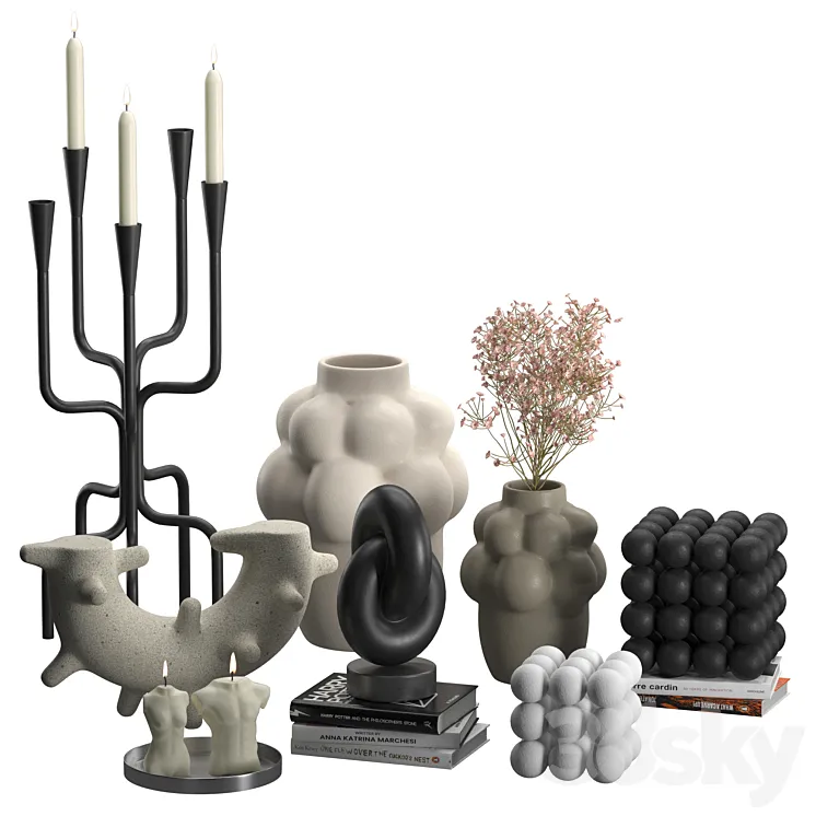 Decorative set (Corner Design) 3D Model Free Download