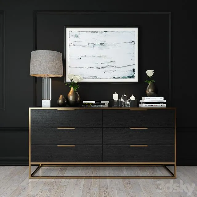 Decorative set Crate & Barrel 3D Model