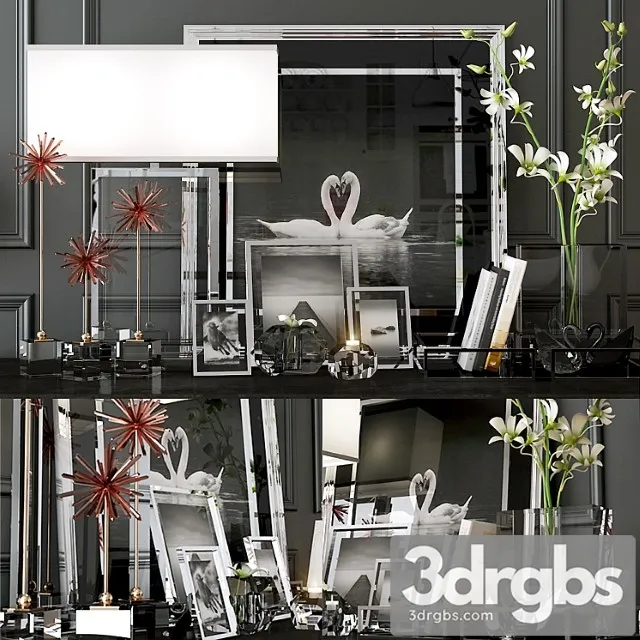 Decorative set Crytal decor set 3D Model Free