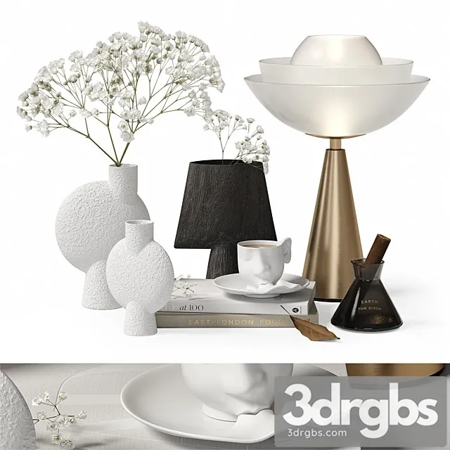 Decorative Set Cup Kiss 3D Model Free