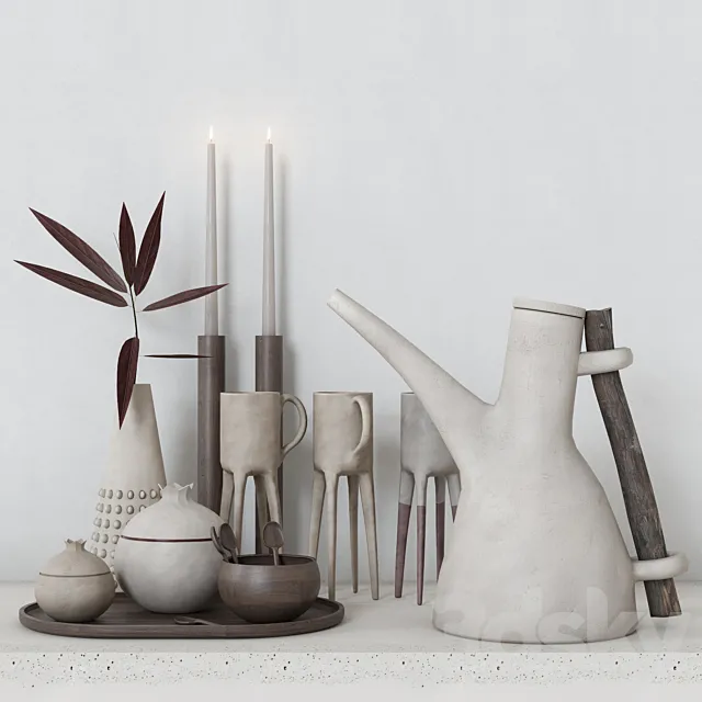 Decorative set D1 3D Model