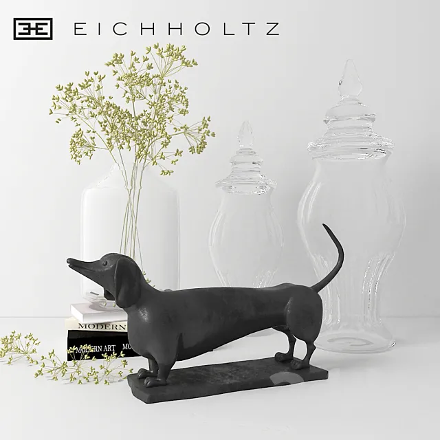 Decorative set - Dachshund Eichholtz 3DModel