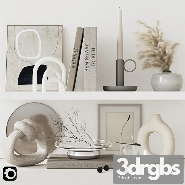 Decorative set Decor 05 3D Model Free