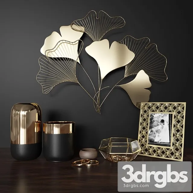 Decorative set Decor murale metal_2 3D Model Free