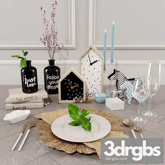 Decorative set Decoraholic №1 3D Model Download