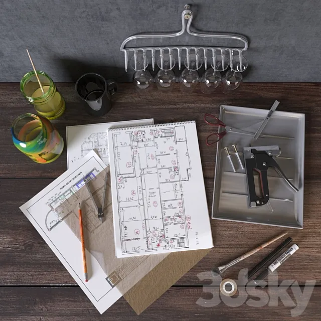 Decorative set decorator 3D Model