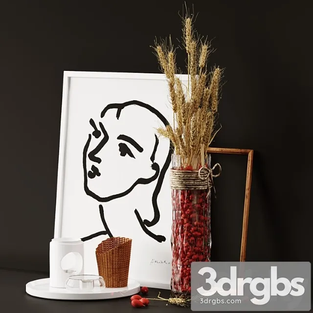 Decorative set Decorset 01 3D Model Download