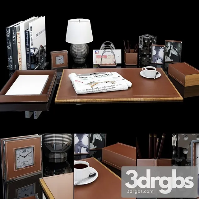 Decorative set Desktop accessories ralph lauren 3D Model Download
