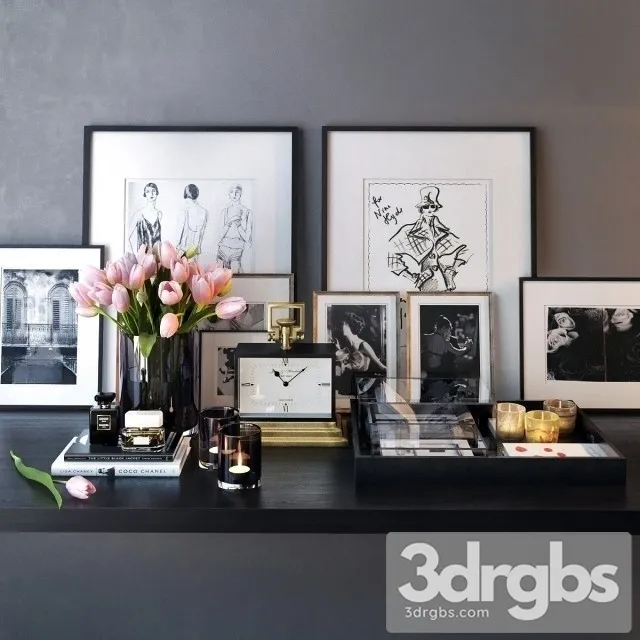 Decorative Set Diekorativnyi Nabor 3D Model Free