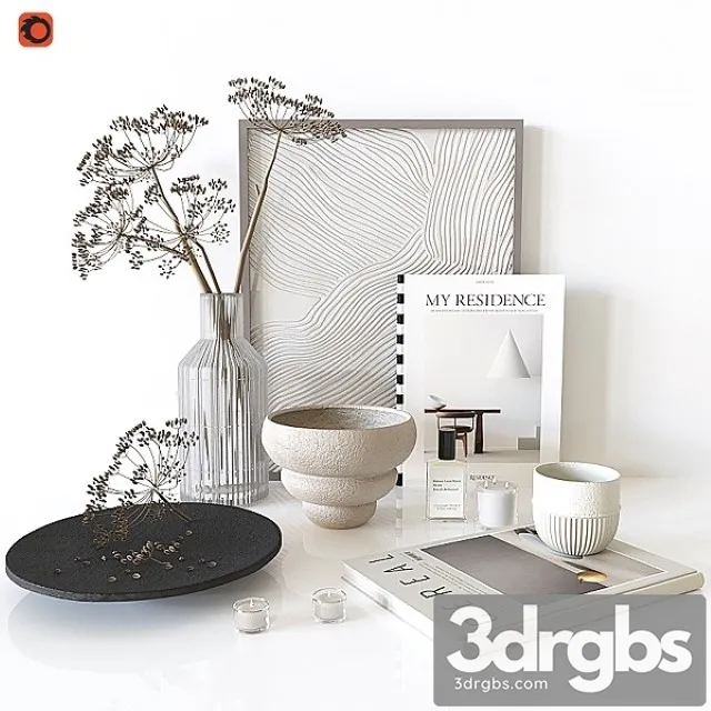 Decorative Set Dill Branches 3D Model Free