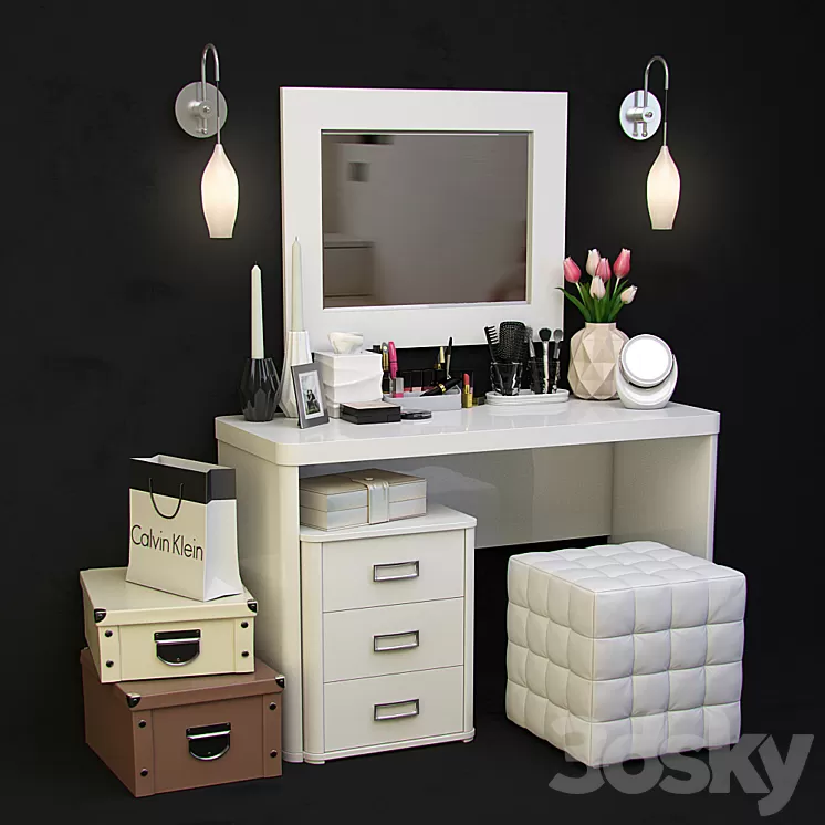 Decorative set. Dressing table. 3D Model