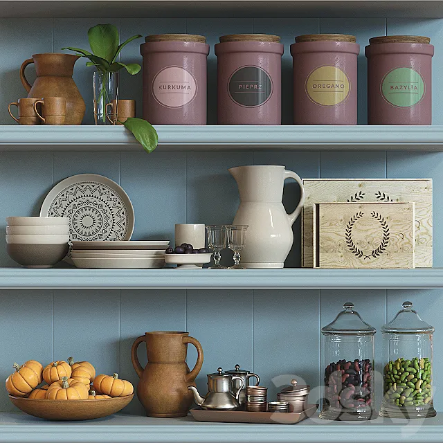 Decorative set №3 3D Model