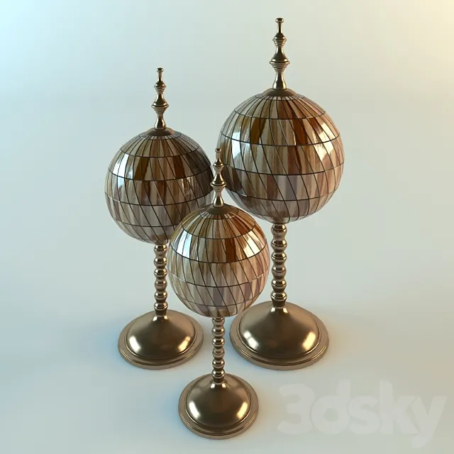 Decorative set Eichholtz Objects Leonardo Set of 3 3DModel