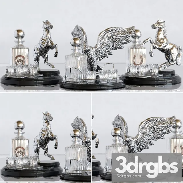 Decorative set Elite set for strong drinks 3D Model Free