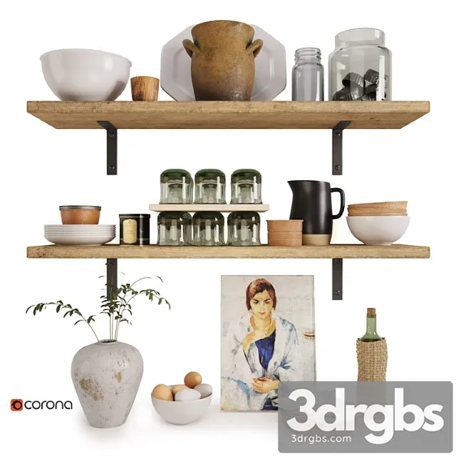 Decorative set esi 01 3D Model Free