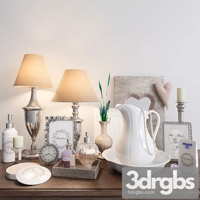 Decorative set Female set 3D Model Download