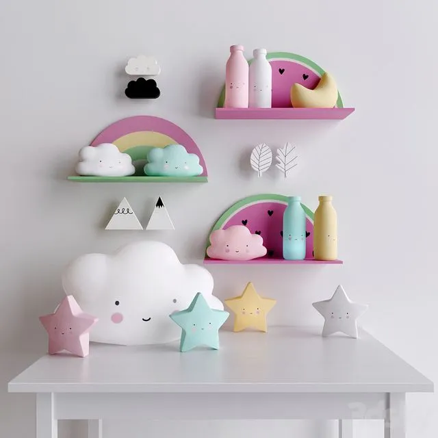 Decorative set for 1 child 3D Model