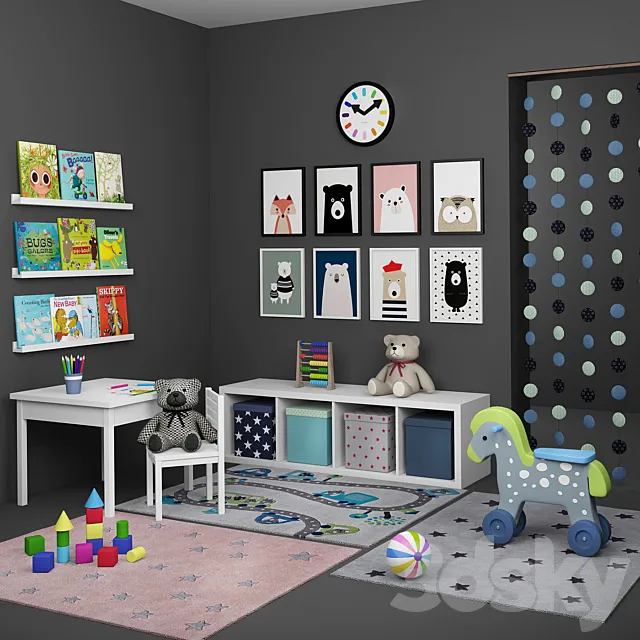 Decorative set for a child's room 3DModel