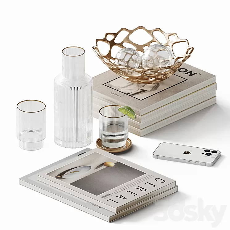 Decorative set for a coffee table