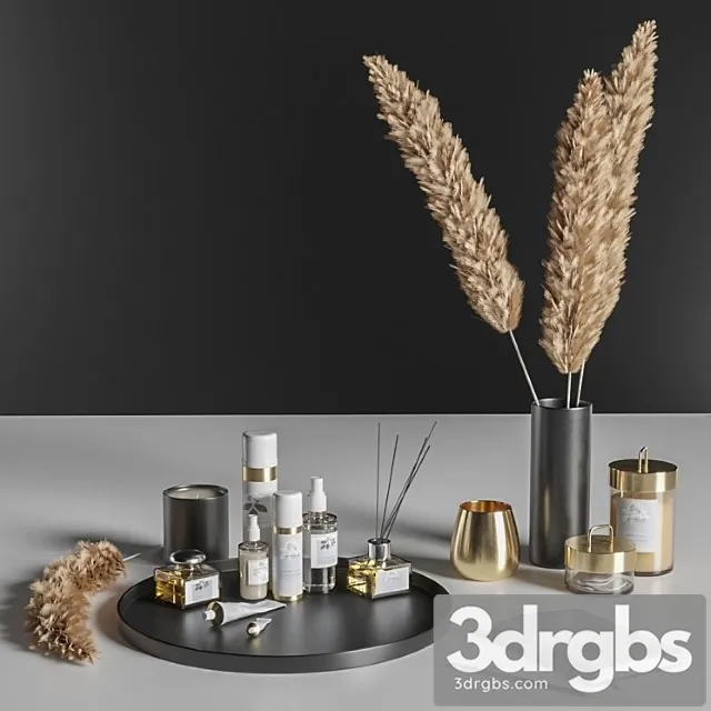 Decorative Set For a Dressing Table 3D Model Free