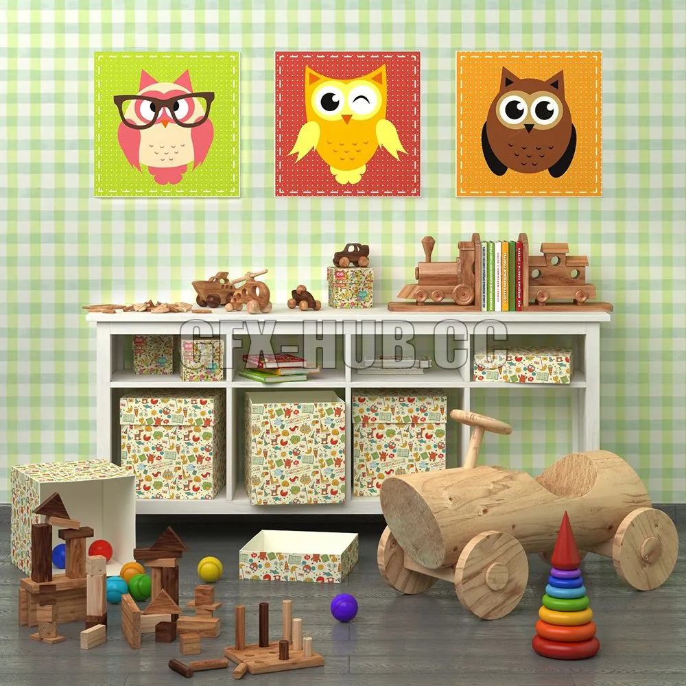 Decorative set for baby 3D Model