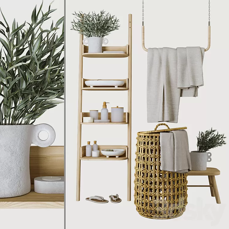 Decorative set for bathroom # 14 3D Model Free